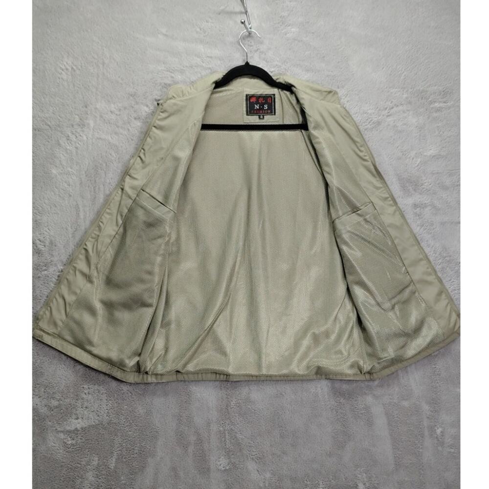 N.S. Original Fashion Jeep Vest Mens Size XL Trapper Tan Brown Multipockets Mesh - Picture 3 of 10